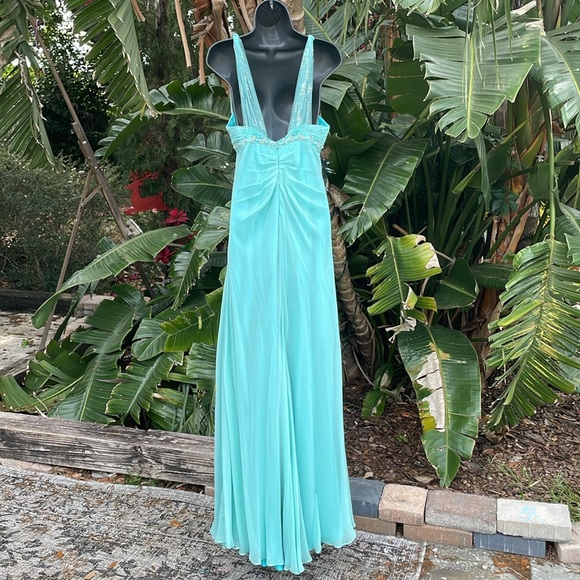 Badgeley, Mishka, 100% silk bias, cut slip dress gown - Picture 7 of 13